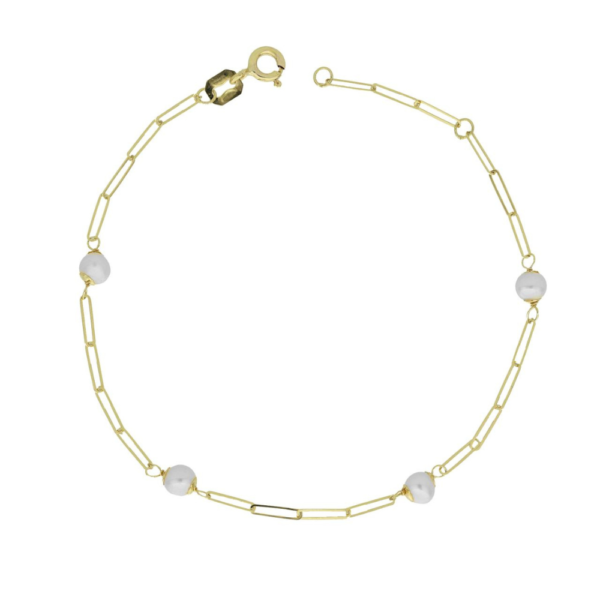Bracciale Donna Igold In Oro Giallo 9 Kt E Perle