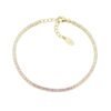 Bracciale Donna Tennis Amen In Argento 925 Dorato Con Zirconi Rosa Degradè