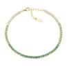 Bracciale Tennis Amen In Argento 925 Dorato Con Zirconi Degradè Verdi 2 - Verre Gioielli Bracciale Tennis Amen In Argento 925 Dorato Con Zirconi Degradè Verdi