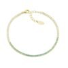 Bracciale Tennis Amen In Argento 925 Dorato Con Zirconi Verde Acqua Degradè