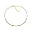 Bracciale Tennis Amen In Argento 925 Dorato Con Zirconi Verdi Degradè