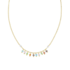 Collana Donna Amen In Argento 925 Dorato Con Cristalli Multicolor