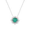 Collana Donna Amen In Argento 925 Stardust Con Zircone Verde E Bianchi