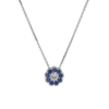 Collana Donna Igold In Oro Bianco 9 Kt Con Zirconi Bianchi E Blu