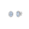 Orecchini Donna Amen In Argento 925 Con Zircone Acqua Marina E Bianchi