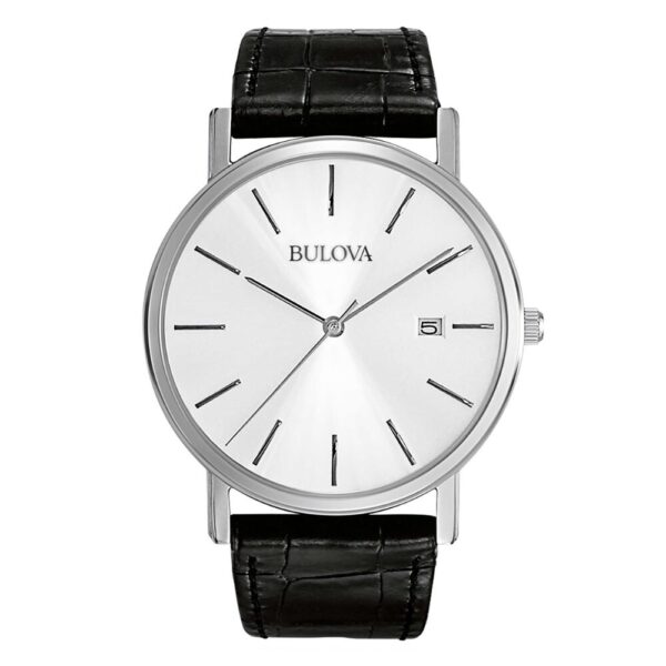 Orologio Uomo Bulova Solo Tempo Classic Elegant In Acciaio E Pelle Nera