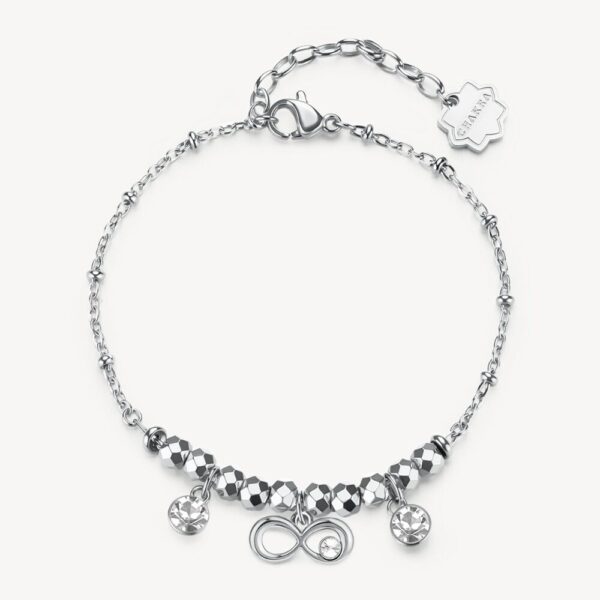 Bracciale Donna Brosway In Acciaio Con Infinito E Cristallo Bianco
