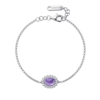 Bracciale Donna Brosway In Argento 925 Con Zirconi Bianchi E Ametista Fancy