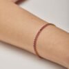 Bracciale Donna Tennis Brosway In Acciaio E Pvd Oro Giallo Con Cubic Zirconia Rosso Rubino 3 Verre Gioielli - l'istituzione del gioiello