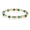 Bracciale Elastico Uomo Gerba Con Pietre Dure E Argento 925