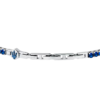 Bracciale Tennis Uomo Maserati In Acciaio Silver E Spinelli Blu 2 Verre Gioielli - l'istituzione del gioiello
