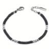 Bracciale Uomo Boccadamo Man In Acciaio E Ematite Nera