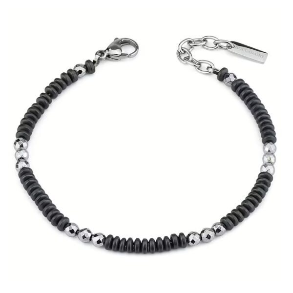 Bracciale Uomo Boccadamo Man In Acciaio E Ematite Nera 3 - Verre Gioielli Bracciale Uomo Boccadamo Man In Acciaio E Ematite Nera