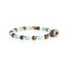Bracciale Uomo Gerba Lab Con Argento 925 E Occhio Di Tigre Celeste