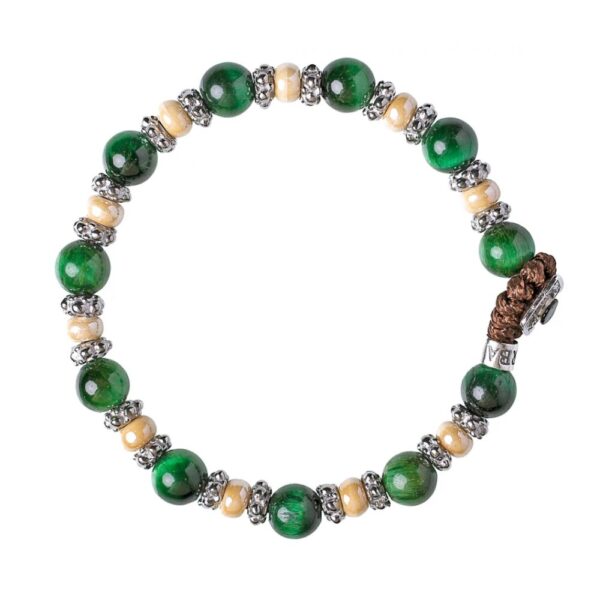 Bracciale Uomo Gerba Lab Con Argento 925 E Occhio Di Tigre Verde