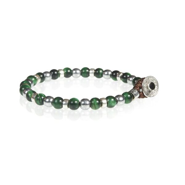 Bracciale Uomo Gerba Lab Con Ematite Verde E Argento 925