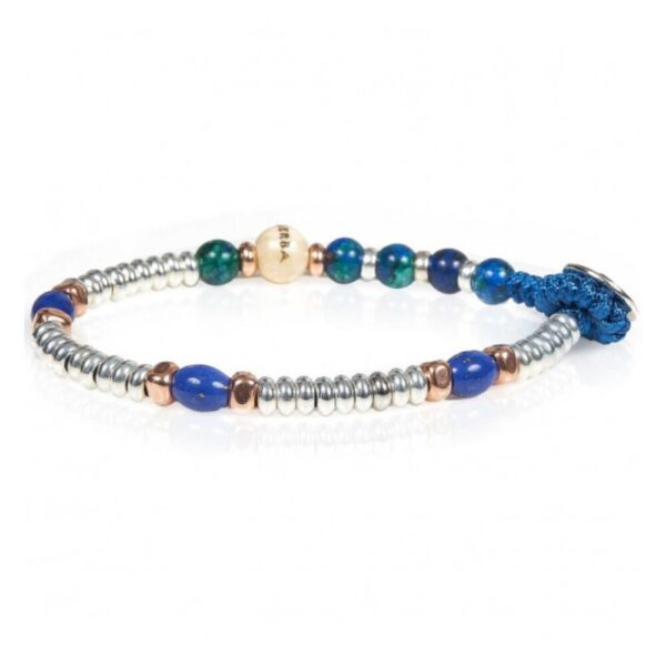 Bracciale Uomo Gerba Mon Amour Con Lapis Afgano Blu E Argento 925