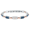 Bracciale Uomo Maserati In Acciaio Bicolore E Ceramica Blu