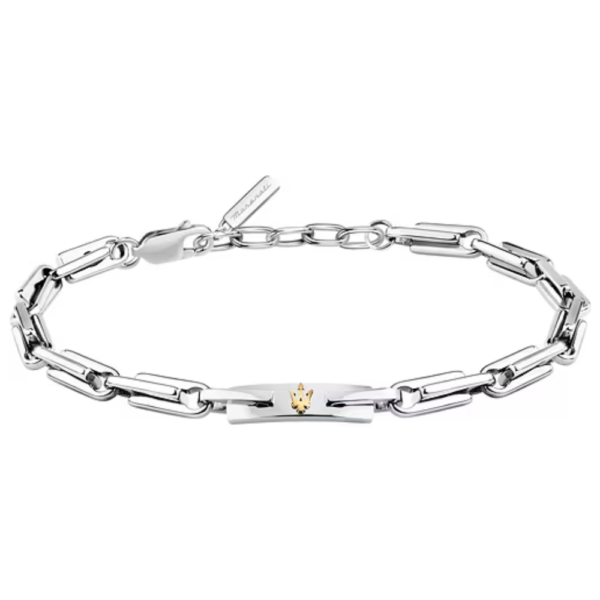 Bracciale Uomo Maserati In Acciaio Silver Iconic