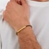 Bracciale Uomo Tennis Brosway In Acciaio E Pvd Oro Giallo Con Cubic Zirconia Neri 1 Verre Gioielli - l'istituzione del gioiello