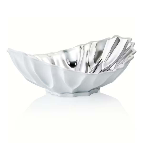 Centrotavola Ottaviani Flora In Argento 925 Con Smalto Bianco
