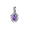 Charm Donna Brosway In Argento 925 Con Zirconi Bianchi E Ametista Fancy