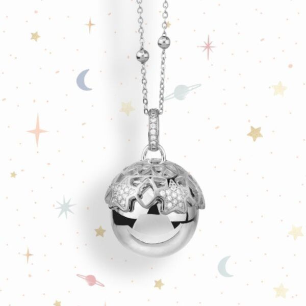 Collana Chiama Angeli In Bronzo Silver E Stelle Boccadamo Con Peluche