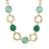 Collana Donna Boccadamo In Bronzo Placcato Oro Giallo E Cristalli Verdi
