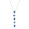 Collana Donna Brosway In Argento 925 Con Cubic Zirconia Blu E Bianchi Fancy