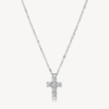 Collana Uomo Brosway In Acciaio Con Croce E Zirconi Bianchi