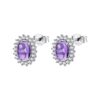 Orecchini Donna Brosway In Argento 925 Con Zirconi Bianchi E Ametista Fancy