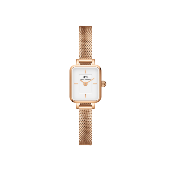 Orologio Donna Daniel Wellington Quadro Mini Melrose In Acciaio Rosato