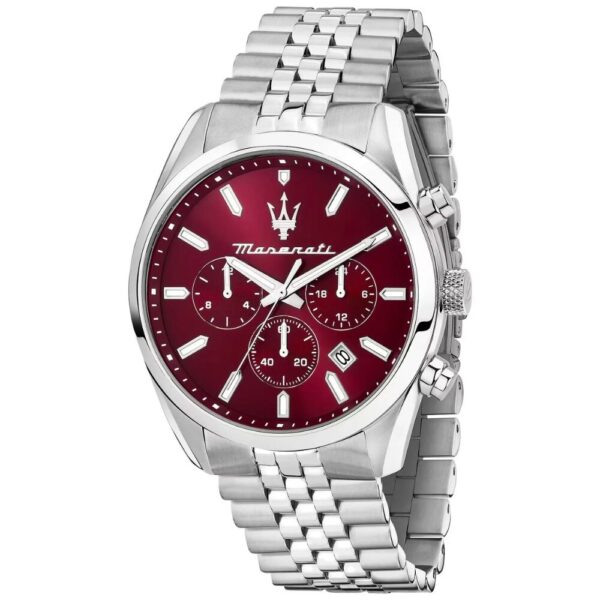 Orologio Uomo Maserati Cronografo In Acciaio Silver Attrazione
