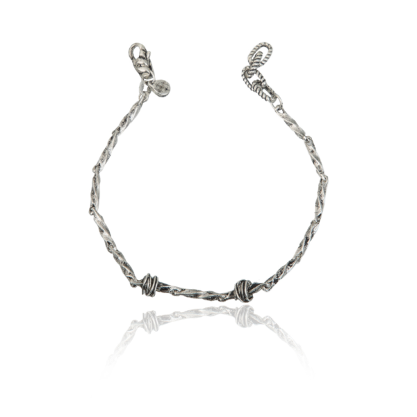 Bracciale A Catena Intrecciata Uomo Giacomo Burroni In Argento 925