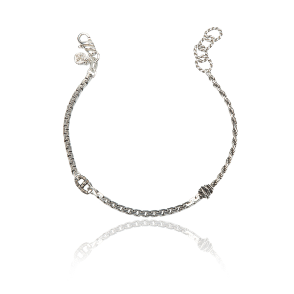 Bracciale Uomo Giacomo Burroni A Catena In Argento 925