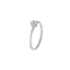 Anello Donna Solitario Igold In Oro Bianco 9 Kt Con Zircone Bianco