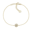 Bracciale Donna Amen In Argento 925 Dorato E Zirconi Bianchi Con Margherita