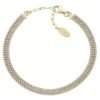Bracciale Donna Amen Tennis Triplo Filo In Argento Dorato E Zirconi Bianchi
