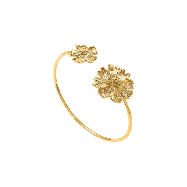 Bracciale Stroili Donna Bangle Con Fiore In Acciaio Dorato