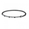 Bracciale Uomo Tennis Maserati In Acciaio Nero E Zirconi Bianchi E Neri
