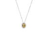 Collana Donna Igold In Oro Bianco 9 Kt Con Zirconi Bianchi E Zircone Giallo