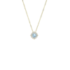 Collana Donna Igold In Oro Giallo 9 Kt Con Zirconi Bianchi E Zircone Acquamarina 2 - Verre Gioielli Collana Donna Igold In Oro Giallo 9 Kt Con Zirconi Bianchi E Zircone Acquamarina