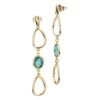 Orecchini Donna Boccadamo In Bronzo Placcato Oro Giallo E Cristallo Turchese 4 - Verre Gioielli Orecchini Donna Boccadamo In Bronzo Placcato Oro Giallo E Cristallo Turchese