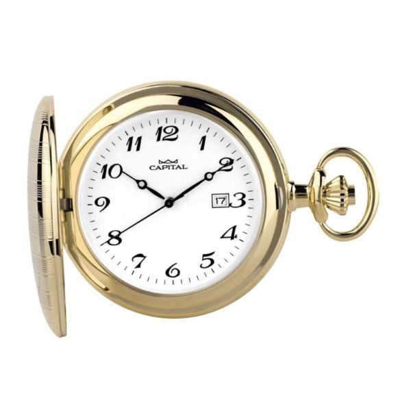 Orologio Da Tasca Capital Uomo Prestige In Acciaio E Placcatura Oro Giallo