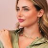Collana Donna Girocollo Boccadamo In Bronzo Placcato Oro Giallo E Cristalli Verdi 2 Verre Gioielli - l'istituzione del gioiello