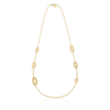 Collana Lunga Donna Unoaerre Optical In Bronzo Dorato Satinato E Placcatura Oro Giallo