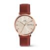 Orologio Uomo Classic St Mawes Daniel Wellington In Acciaio Rosato E Pelle Marrone