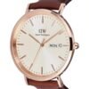 Orologio Uomo Classic St Mawes Daniel Wellington In Acciaio Rosato E Pelle Marrone 4 Verre Gioielli - l'istituzione del gioiello