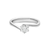 Anello Donna Solitario Recarlo In Oro Bianco 18 Kt E Diamanti 0.51 Ct