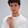 Bracciale Uomo Brosway Riptide In Acciaio Silver E Reutenio 1 Verre Gioielli - l'istituzione del gioiello
